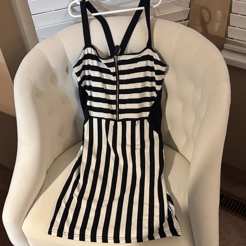 H&M Monochrome Striped Dress